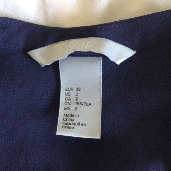 H&M Navy Blue Blouse - Picture 2 of 5